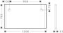 Hansgrohe Xarita Lite Q Tükör függőleges irányú LED világítással 120x70 fali kapcsolóhoz, matt fekete 54965670