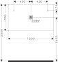 Hansgrohe Xarita Lite Q Tükör függőleges irányú LED világítással 120x70 fali kapcsolóhoz, matt fekete 54965670