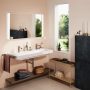 Hansgrohe Xarita Lite Q Tükör függőleges irányú LED világítással 120x70 fali kapcsolóhoz, matt fehér 54965700