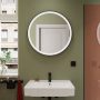 Hansgrohe Xarita Lite S 70 köríves tükör LED világítással fali kapcsolóhoz, matt fekete 54966670