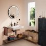 Hansgrohe Xarita Lite S 70 köríves tükör LED világítással fali kapcsolóhoz, matt fekete 54966670