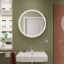 Hansgrohe Xarita Lite S 70 köríves tükör LED világítással fali kapcsolóhoz, matt fehér 54966700