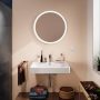 Hansgrohe Xarita Lite S 70 köríves tükör LED világítással fali kapcsolóhoz, matt fehér 54966700