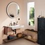 Hansgrohe Xarita Lite S 90 köríves tükör LED világítással fali kapcsolóhoz, matt fekete 54967670