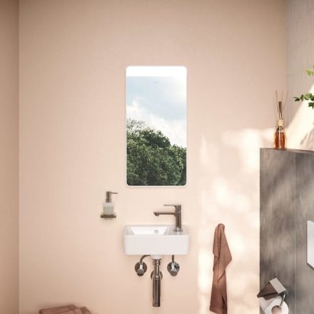 Hansgrohe Xarita Lite Q Tükör vízszintes irányú LED világítással 36x70 IR szenzorral, matt fehér 54968700