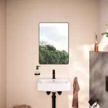   Hansgrohe Xarita Lite Q Tükör vízszintes irányú LED világítással 50x70 IR szenzorral, matt fekete 54969670