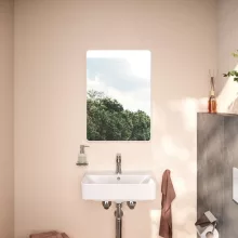   Hansgrohe Xarita Lite Q Tükör vízszintes irányú LED világítással 50x70 IR szenzorral, matt fehér 54969700