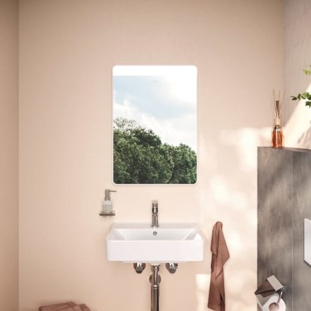 Hansgrohe Xarita Lite Q Tükör vízszintes irányú LED világítással 50x70 IR szenzorral, matt fehér 54969700