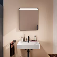   Hansgrohe Xarita Lite Q Tükör vízszintes irányú LED világítással 60x70 IR szenzorral, matt fekete 54970670