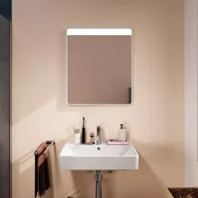   Hansgrohe Xarita Lite Q Tükör vízszintes irányú LED világítással 60x70 IR szenzorral, matt fehér 54970700