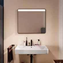   Hansgrohe Xarita Lite Q Tükör vízszintes irányú LED világítással 80x70 IR szenzorral, matt fekete 54971670