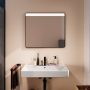 Hansgrohe Xarita Lite Q Tükör vízszintes irányú LED világítással 80x70 IR szenzorral, matt fekete 54971670