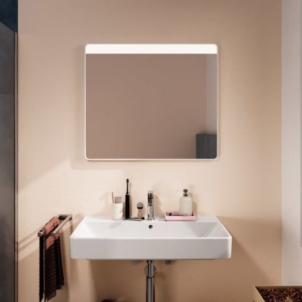 Hansgrohe Xarita Lite Q Tükör vízszintes irányú LED világítással 80x70 IR szenzorral, matt fehér 54971700