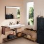 Hansgrohe Xarita Lite Q Tükör vízszintes irányú LED világítással 100x70 IR szenzorral, matt fekete 54972670