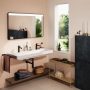 Hansgrohe Xarita Lite Q Tükör vízszintes irányú LED világítással 120x70 IR szenzorral, matt fekete 54973670