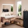 Hansgrohe Xarita Lite Q Tükör vízszintes irányú LED világítással 120x70 IR szenzorral, matt fehér 54973700