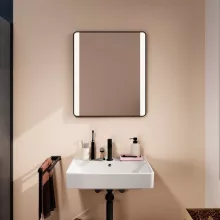   Hansgrohe Xarita Lite Q Tükör függőleges irányú LED világítással 60x70 IR szenzorral, matt fekete 54975670