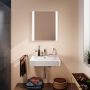 Hansgrohe Xarita Lite Q Tükör függőleges irányú LED világítással 60x70 IR szenzorral, matt fehér 54975700