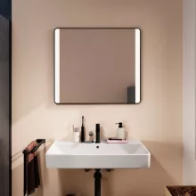   Hansgrohe Xarita Lite Q Tükör függőleges irányú LED világítással 80x70 IR szenzorral, matt fekete 54976670