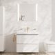 Hansgrohe Xarita Lite Q Tükör függőleges irányú LED világítással 80x70 IR szenzorral, matt fehér 54976700