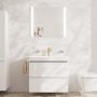Hansgrohe Xarita Lite Q Tükör függőleges irányú LED világítással 80x70 IR szenzorral, matt fehér 54976700