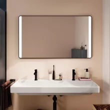   Hansgrohe Xarita Lite Q Tükör függőleges irányú LED világítással 120x70 IR szenzorral, matt fekete 54978670