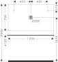 Hansgrohe Xarita Lite Q Tükör függőleges irányú LED világítással 120x70 IR szenzorral, matt fehér 54978700