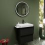 Hansgrohe Xarita Lite S 70 köríves tükör LED világítással IR szenzorral, matt fekete 54979670