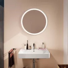   Hansgrohe Xarita Lite S 70 köríves tükör LED világítással IR szenzorral, matt fehér 54979700