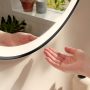 Hansgrohe Xarita Lite S 90 köríves tükör LED világítással IR szenzorral, matt fekete 54980670
