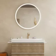   Hansgrohe Xarita Lite S 90 köríves tükör LED világítással IR szenzorral, matt fehér 54980700