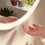 Hansgrohe Xarita Lite S 90 köríves tükör LED világítással IR szenzorral, matt fehér 54980700