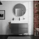 Hansgrohe Xarita S kerek fali tükör 90x90 cm tükörfűtéssel és szabályozható LED világítással, matt fehér 54981700