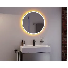   Hansgrohe Xarita S kerek fali tükör 70x70 cm tükörfűtéssel és szabályozható LED világítással, matt fehér 54982700