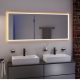 Hansgrohe Xarita E szögletes fali tükör 160x70 cm kapacitív érintésérzékelővel és LED világítással, matt fehér 54983700