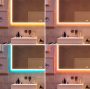 Hansgrohe Xarita E szögletes fali tükör 160x70 cm kapacitív érintésérzékelővel és LED világítással, matt fehér 54983700