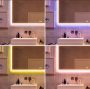 Hansgrohe Xarita E szögletes fali tükör 160x70 cm kapacitív érintésérzékelővel és LED világítással, matt fehér 54983700