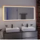 Hansgrohe Xarita E szögletes fali tükör 140x70 cm kapacitív érintésérzékelővel és LED világítással, matt fehér 54984700