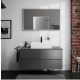 Hansgrohe Xarita E szögletes fali tükör 120x70 cm kapacitív érintésérzékelővel és LED világítással, matt fehér 54985700