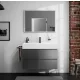 Hansgrohe Xarita E szögletes fali tükör 100x70 cm kapacitív érintésérzékelővel és LED világítással, matt fehér 54986700