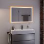 Hansgrohe Xarita E szögletes fali tükör 100x70 cm kapacitív érintésérzékelővel és LED világítással, matt fehér 54986700