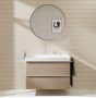 Hansgrohe Xarita S kerek fali tükör 90x90 cm infravörös érzékelővel és LED világítással, matt fehér 54990700