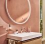 Hansgrohe Xarita S kerek fali tükör 90x90 cm infravörös érzékelővel és LED világítással, matt fehér 54990700