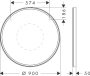 Hansgrohe Xarita S kerek fali tükör 90x90 cm infravörös érzékelővel és LED világítással, matt fehér 54990700