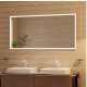 Hansgrohe Xarita E szögletes fali tükör 120x70 cm infravörös érzékelővel és LED világítással, matt fehér 54994700