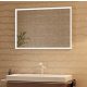 Hansgrohe Xarita E szögletes fali tükör 100x70 cm infravörös érzékelővel és LED világítással, matt fehér 54995700