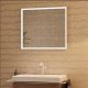 Hansgrohe Xarita E szögletes fali tükör 80x70 cm infravörös érzékelővel és LED világítással, matt fehér 54996700