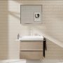Hansgrohe Xarita E szögletes fali tükör 80x70 cm infravörös érzékelővel és LED világítással, matt fehér 54996700