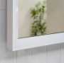 Hansgrohe Xarita E szögletes fali tükör 80x70 cm infravörös érzékelővel és LED világítással, matt fehér 54996700