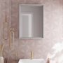 Hansgrohe Xarita E szögletes fali tükör 50x70 cm infravörös érzékelővel és LED világítással, matt fehér 54998700